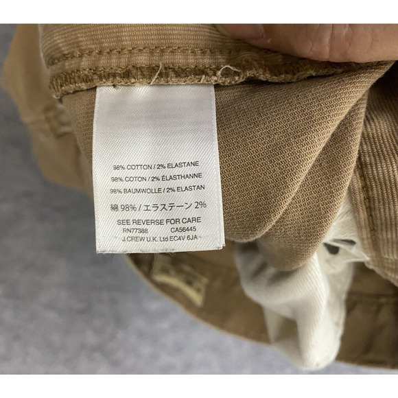 J Crew 484 Slim Corduroy Pants Mens‎ 36x31.25 Brown Retro Comfort -SIZE NOTE - Picture 7 of 11